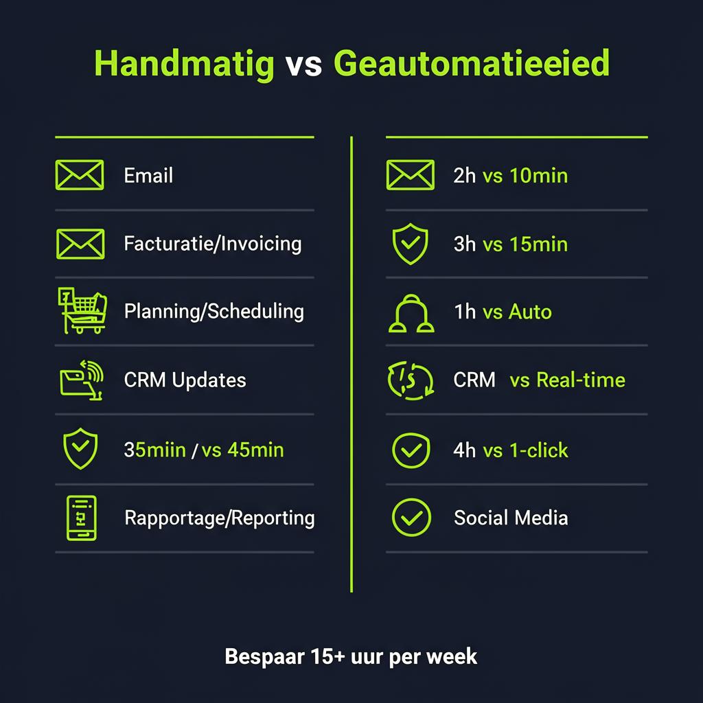 Comparison table manual vs automated